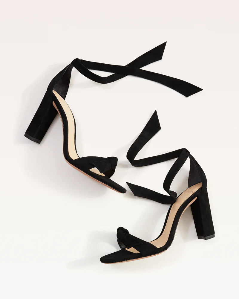 Clarita Block 90 Suede Black - Image 5
